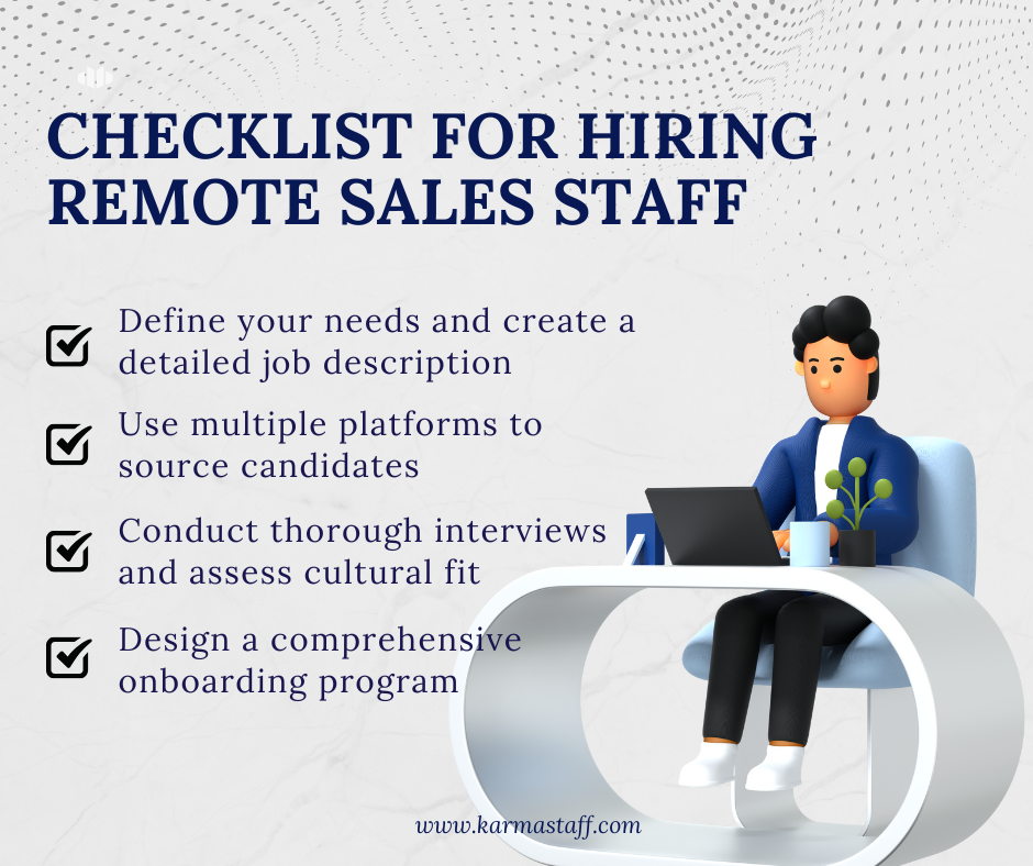 hire remote sales staff checklist