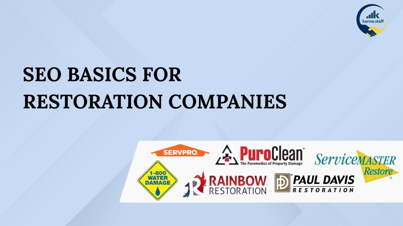 SEO basics for restoration companies with industry brand logos