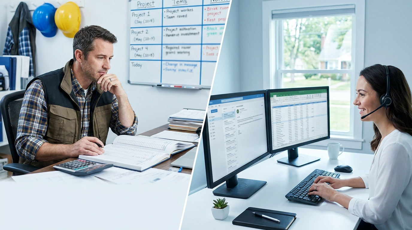 Compare in-house vs remote bookkeeping for restoration contractors. Learn costs, control, and scalability to choose the right fit.