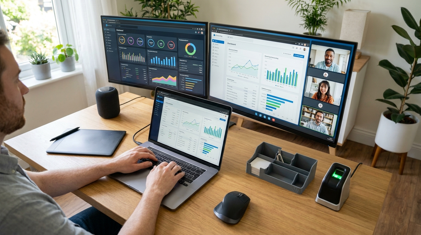 Remote bookkeeper using accounting and reporting software